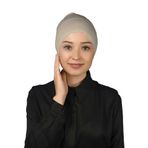 Altobeh Hazır Pratik Geçmeli Uzun Boru Tesettür Bonesi - Kum Beji