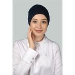 Altobeh Hazır Pratik Geçmeli Uzun Boru Tesettür Bonesi - Lacivert - Standart