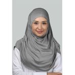 Altobeh Hazır Türban Büzgülü Pileli Pratik Eşarp Tesettür Hijab - Namaz Örtüsü - Gri