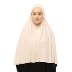 Altobeh Hazır Türban Peçeli Pratik Eşarp Tesettür Nikaplı Hijab - Namaz Örtüsü Sufle (3XL), Bej