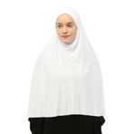 Altobeh Hazır Türban Peçeli Pratik Eşarp Tesettür Nikaplı Hijab - Namaz Örtüsü Sufle (3XL) - Beyaz