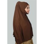 Altobeh Hazır Türban Peçeli Pratik Eşarp Tesettür Nikaplı Hijab - Namaz Örtüsü Sufle (3Xl) - Çikolata - Standart