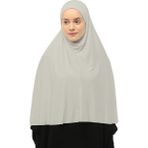 Altobeh Hazır Türban Peçeli Pratik Eşarp Tesettür Nikaplı Hijab - Namaz Örtüsü Sufle (3Xl) - Koyu Krem - Standart
