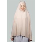 Altobeh Hazır Türban Peçeli Pratik Eşarp Tesettür Nikaplı Hijab - Namaz Örtüsü Sufle (5XL) - Bej