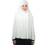 Altobeh Hazır Türban Peçeli Pratik Eşarp Tesettür Nikaplı Hijab - Namaz Örtüsü Sufle (5XL) - Ekru