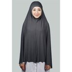 Altobeh Hazır Türban Peçeli Pratik Eşarp Tesettür Nikaplı Hijab - Namaz Örtüsü Sufle (5XL) - Füme