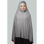 Altobeh Hazır Türban Peçeli Pratik Eşarp Tesettür Nikaplı Hijab - Namaz Örtüsü Sufle (5Xl) - Gri - Standart