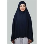 Altobeh Hazır Türban Peçeli Pratik Eşarp Tesettür Nikaplı Hijab - Namaz Örtüsü Sufle (5Xl) - Lacivert - Standart