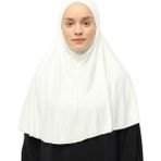 Altobeh Hazır Türban Peçeli Pratik Eşarp Tesettür Nikaplı Hijab - Namaz Örtüsü Sufle (Xl) - Ekru - Standart