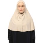 Altobeh Hazır Türban Peçeli Pratik Eşarp Tesettür Nikaplı Hijab - Namaz Örtüsü Sufle (Xl) -Kum Beji - Standart