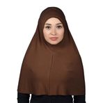 Altobeh Hazır Türban Pratik Eşarp Tesettür Hijab - Namaz Örtüsü (XL), Çikolata