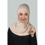Altobeh İkili Set Pratik Eşarp Hazır Türban ve Hijab Tesettür Bonesi - Bej