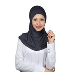 Altobeh İkili Set Pratik Eşarp Hazır Türban ve Hijab Tesettür Bonesi - Füme