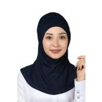 Altobeh İkili Set Pratik Eşarp Hazır Türban ve Hijab Tesettür Bonesi - Lacivert
