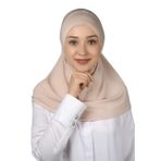 ALTOBEH Kadın Hazır Türban Pratik Eşarp Tesettür Hijab - Namaz Örtüsü - Bej, Altobeh, Tek Beden