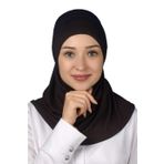 ALTOBEH Kadın Hazır Türban Pratik Eşarp Tesettür Hijab - Namaz Örtüsü - Koyu Kahnanerengi, Altobeh, Tek Beden