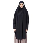 Altobeh Kadın Tesettür Medine İpeği Çarşaf Üstü Peçeli Sufle Hijab, Lacivert