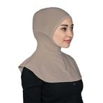 ALTOBEH Kadın Tesettür Pratik Boyunluklu Hijab - Sporcu Bone Açık Vizon
