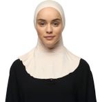 Altobeh Kadın Tesettür Pratik Boyunluklu Hijab - Sporcu Bone - Bej - Standart