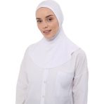 Altobeh Kadın Tesettür Pratik Boyunluklu Hijab - Sporcu Bone - Beyaz - Standart