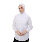 Altobeh Kadın Tesettür Pratik Boyunluklu Hijab - Sporcu Bone, Beyaz