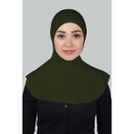 Altobeh Kadın Tesettür Pratik Boyunluklu Hijab - Sporcu Bone - Haki - Standart