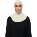 Altobeh Kadın Tesettür Pratik Boyunluklu Hijab - Sporcu Bone - Koyu Krem - Standart