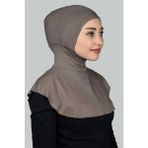 Altobeh Kadın Tesettür Pratik Boyunluklu Hijab - Sporcu Bone - Koyu Vizon - Standart