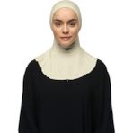 Altobeh Kadın Tesettür Pratik Boyunluklu Hijab - Sporcu Bone - Krem - Standart