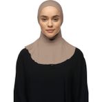 Altobeh Kadın Tesettür Pratik Boyunluklu Hijab - Sporcu Bone - Toprak - Standart