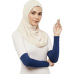 Altobeh Pratik Tesettür Kolluk Penye Namaz Kolluğu Düz - Koyu Mavi - Standart