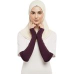 Altobeh Pratik Tesettür Kolluk Penye Namaz Kolluğu Düz - Mürdüm - Standart
