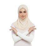 Altobeh Pratik Tesettür Kolluk Penye Namaz Kolluğu Düz, Standart, Namaz Kolluğu, Ekru, Kadın