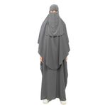 Altobeh Sultanbaş Nikaplı Çarşaf Cilbab Khimar Abaya Kolu Lastikli Hakim Yaka Peçeli Medine İpek Kot Ferace