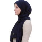 Altobeh Tesettür Kadın Penye Şal Düz - Lacivert