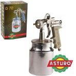 Alttan Depolu Mekanik Boya Tabancası, Pvc Sap, Alüminyum Gövde, 1000 Cc, 3 Mm, Asturo G70