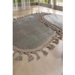 ALTUN CARPET 2li kırem+6 renk mevcut banyo paspası post pelüş ponpon saçaklı kaymaz halı 50x80+40x50