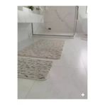 ALTUN CARPET fdbsgrhetjruykıyo7upıoklç Benekli Pelüş Halı Banyo 60*100+40*60+60*60 Paspası Kaymaz Taban Ve Post Kaymaz Ayı Post