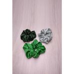Altunlar Shop Saten Lastikli Simit Saç Tokası Yeşil Zümrüt Mint Yeşili