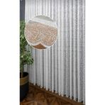 Altuntaş Tasarım Ütü Istemez Pati Desen Salon Mutfak Balkon Perdesi 1x3 Seyrek Pileli Tül Perde Krem 400 x 180
