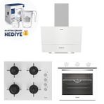 Altus Beyaz Cam Ankastre Set (Su Arıtma Sürahisi Hediyeli) 535 Hw -159 Gwh - 321 W Turbo