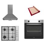 Altus New Inox 3 lü Ankastre Set (ALA 310 I - ALA 181 GID - ALA 522 I) - - Silikon Yanmaz Yapışmaz Pişirme Matı ile Birlikte Gri