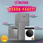 Altus Xxl İnox Düğün Paketi (Paket 107) Al 445 Nıx Bulaşık Makinesi Al-121460 Çamaşır Makinesi Al-376 Xıe Buzdolabı