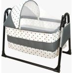 Aluç Bebe Btrend New Black Kadro Cep Hediyeli Sepet Beşik Portatif Bebek Sallanır Beşiği Hamak - 45-80 - Gri - Siyah