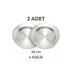 Alüminyum 2 Adet 4 Kişilik 26Cm Kadayıf Künefe Tatlı Pişirme Tepsisi Tabağı