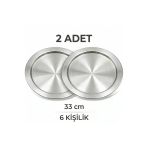 Alüminyum 2 Adet 6 Kişilik 33Cm Kadayıf Künefe Tatlı Pişirme Tepsisi Tabağı