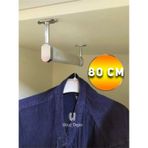 Alüminyum 80 Cm Dolap Içi Oval Elbise Askı Borusu 2 Adet Tavan Askı Aparatı Vidaları Vida Diğer