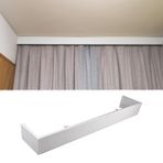 Alüminyum alaşım perde saçak - 1,5 m (4,9 ft) tavan montajı, şık perde rayı, vidalı perde paravanı, pencere dekorasyonu için ideal