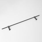 Alüminyum Alaşımlı Açık Raf Korkulukları - 4'lü Paket Siyah, 79 cm, Düşmeye Karşı Korkuluk, Vitrinler, Kitaplık ve Ayakkabı Rafları için, Süslü Direkli Raf Korkulukları
