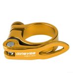 Alüminyum Alaşımlı Bisiklet Koltuğu Direk Kelepçesi Hızlı Bırakma Qr Yol Mtb Bisiklet 31.8Mm 34.9Mm Ayarlanabilir Sele Tüp Bağlantı Elemanı Hafif Bisiklet Parçaları (31,8 mm Altın)